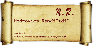 Modrovics Renátó névjegykártya